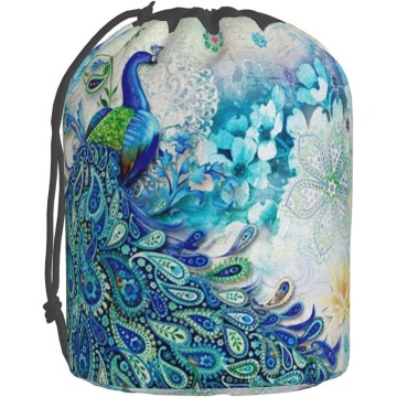 Tas Kosmetik Peacocks and Flowers Travel