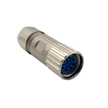 M23 6-Pole Female Connector with Straight Crimp Terminal