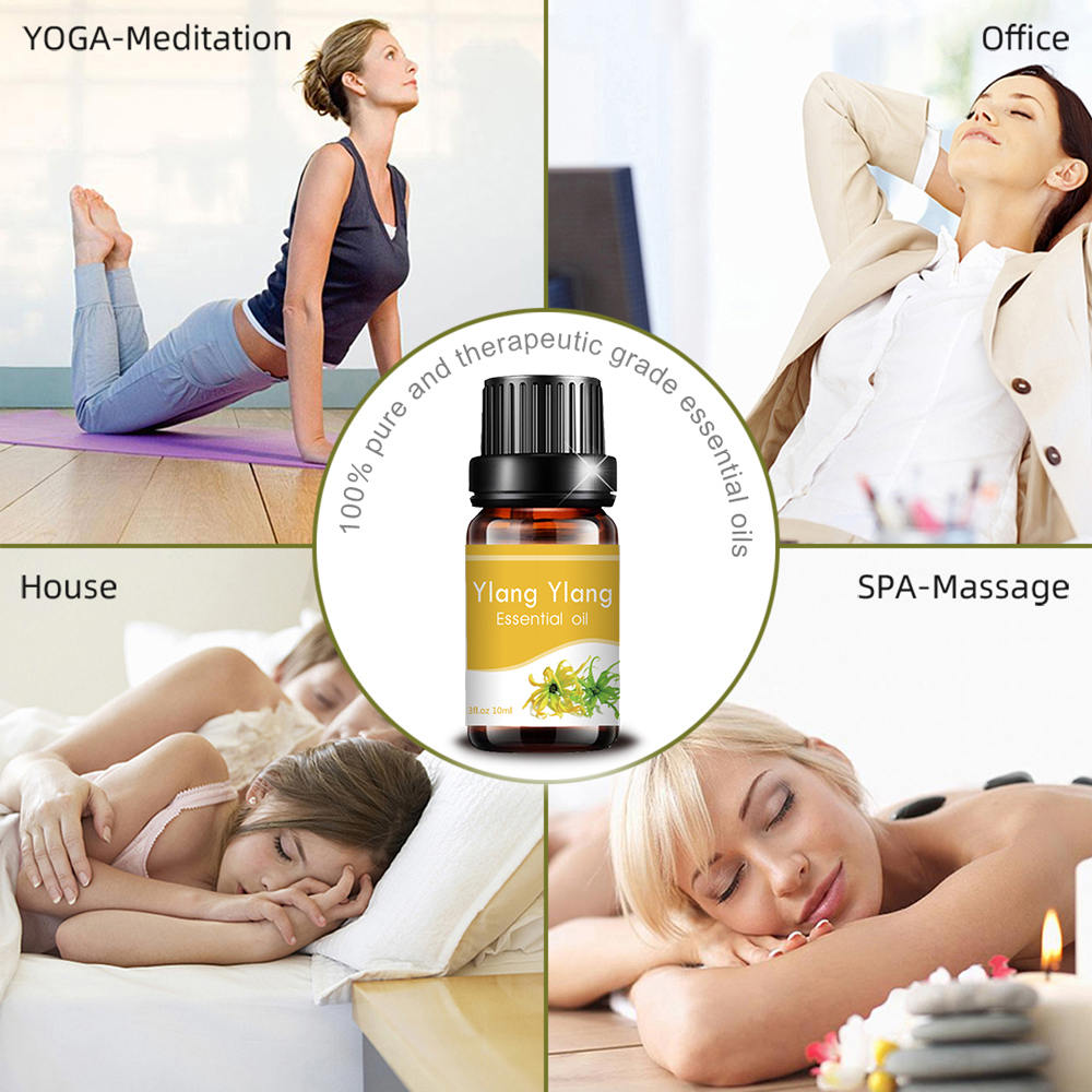 natural ylang ylang essential oil for aromatherapy massage