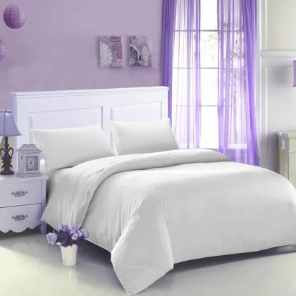 90gsm 100% polyester double brushed microfiber 4pcs bedding set / bed sheets