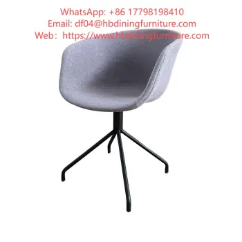 Dining Furniture Soft Cushion Fabric Chairs Factory Directly Sales Iron Legs Cloth Wrapped Restaurant Chair