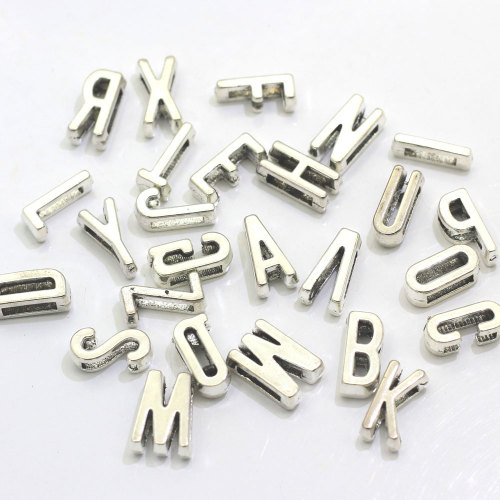 Antique Silver Color Alloy Letter A-Z Bead Spacer Bead Charms For Diy Beaded Bracelets Jewelry Handmade Making