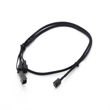 Sleeved Splitter Adapter Cable: 4Pin to PWM Fan Hub