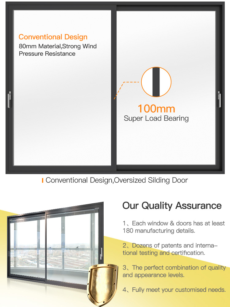 Commercial Residential Aluminum Sliding Doors,Glazed Glass Doors Aluminum Sliding Door,Thermal Break Aluminum Sliding Doors,Soundproof Bulletproof Aluminum Sliding Door