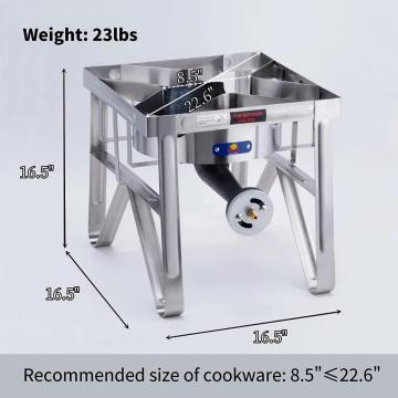 Quemador de propano al aire libre cuadrado de acero inoxidable