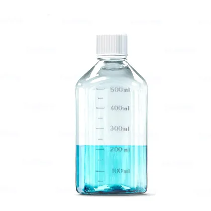 Transparent PET Cell Culture Serum Medium Reagent Bottles - 30ml to 1000ml