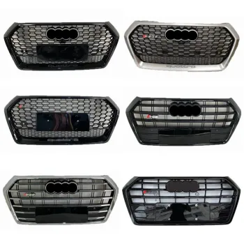 18-22 Audi Q5 Modified SQ5 Honeycomb Front Grille - Black Samurai Grille
