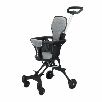 Effortless Baby Stroller Folding: One-Button Convenience in Both Directions