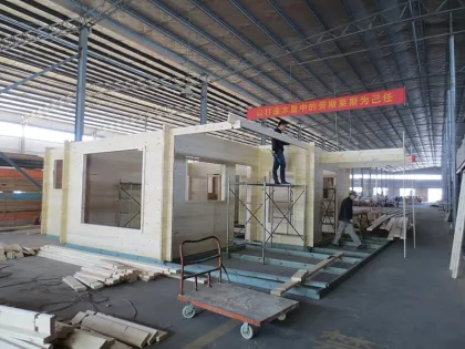 Easily Assembled prefab Green Wooden House on sale cheap for Garden villa huts taizhou linhai