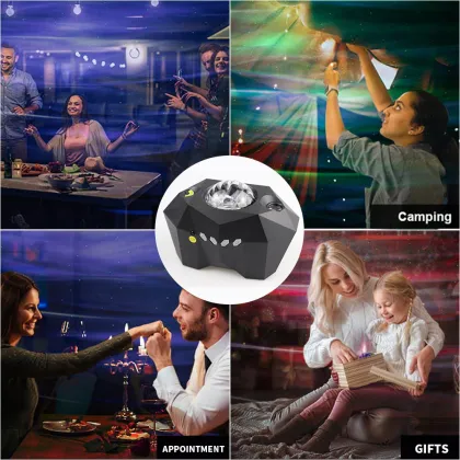 Aurora Galaxy Projector: Baby Star Night Light with Remote Control