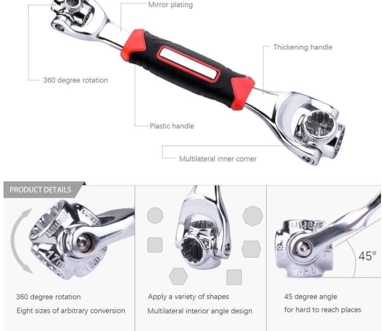 360° Rotate Spanner Wrench