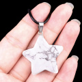 Howlite 30mm Star Pendant Pendant Keychain