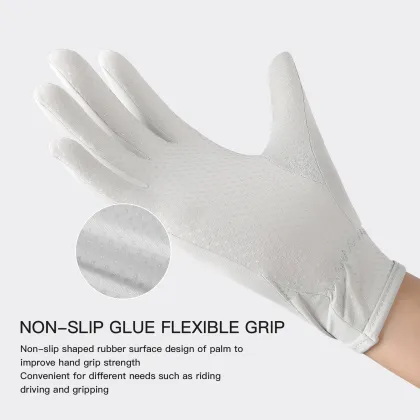 Summer UV Protection Silk Gloves for Women - Touchscreen & Driving
