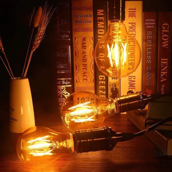E27 Filament COB Light 220V 4W-8W G95 LED Bulb - Warm White 2700K for Home Decoration