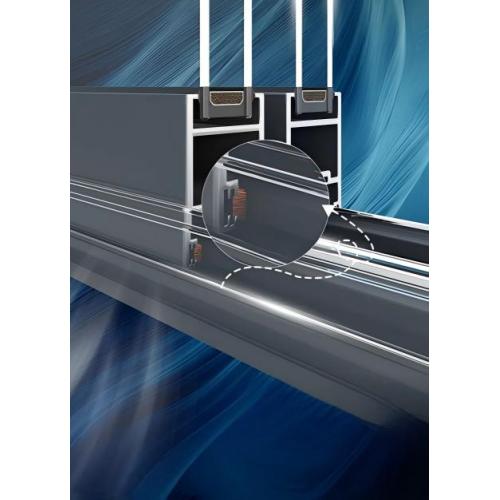 Resistência panorâmico do vento forte da porta de vidro deslizante