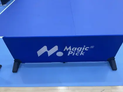 Spliced pickleball baffle for sports field