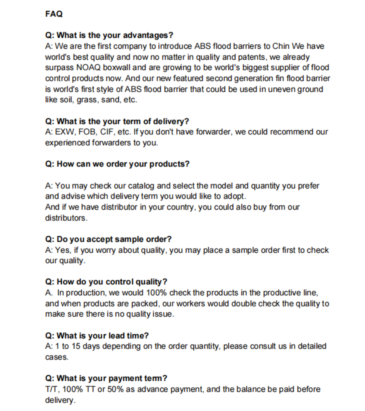 FAQ 02 FAQ 02