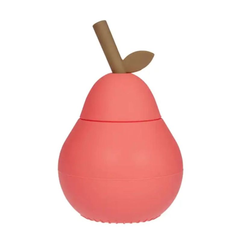 Silicone Pear - shaped Anti - slip Straw Cup