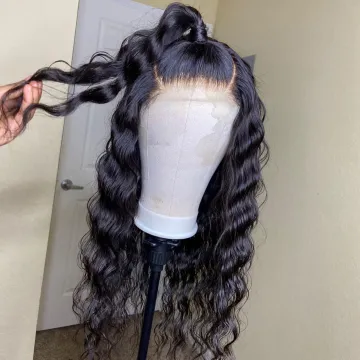 Cheap Deep Curly Wave Raw Brazilian Virgin Human Hair Lace Closure Wig Vendor Hd Full Transparent Lace Front Wig For Black Women