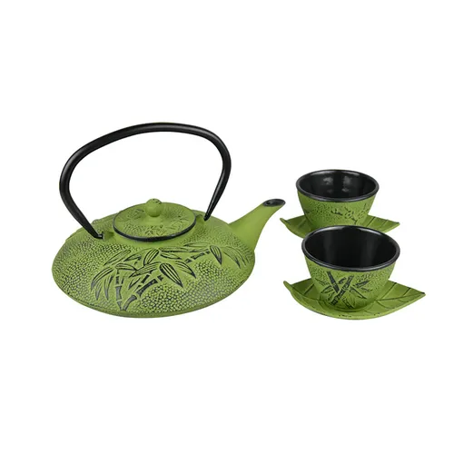 Green Cast Iron Teapot