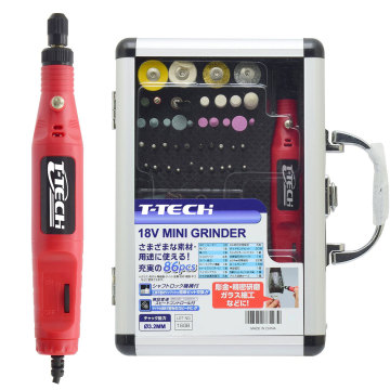 Professional T-Tech Electric Die Grinder with Adjustable 0-18,000 RPM Speed: 18V Mini Drill Kit for Robust Rotary Tool Operations