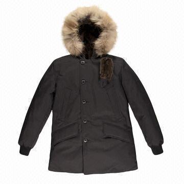 Fur Hoodie, Men's Windbreaker, Made of 70% Cotton and 30% Nylon, Water Repellent and Breathable