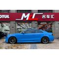 Gloss Blue Vinyl Wrap Glossy Abu Blue Car Wrapping 1.52*18M Manufactory