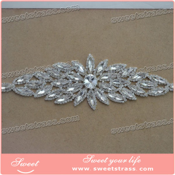 hot sale rhinestone applique for wedding dresses,rhinestone appliques