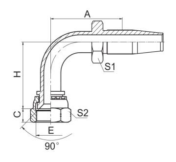 90 SAE Female 90 Cone Seat Hydraulic Fittings