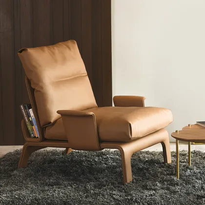 Italian luxury furniture recliner leather couch sofa