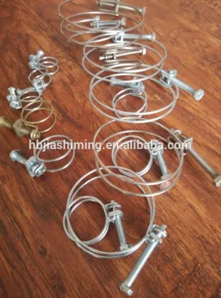 French hose clamp / Galvanized steel double wire hose clamps