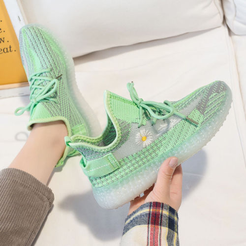 Kasut Wanita Sneakers 3d Bordir Bunga Cushion Flat