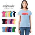 Senhoras personalizadas de alta qualidade camisetas