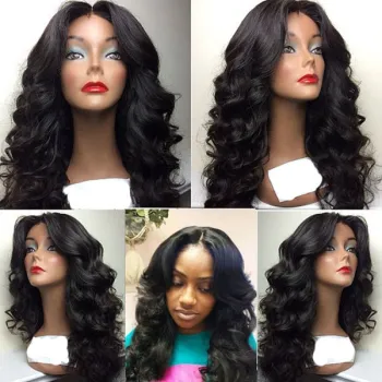 2016 Hot selling Grade 7A hair wigs super body wave /loose wave /100% Brazilian virgin human hair full lace wigs with bangs