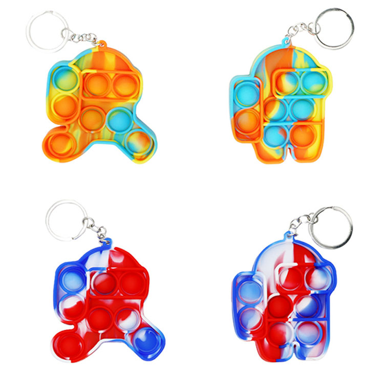 Among Us Tie-dye Push Pop Bubble Fidget Toy