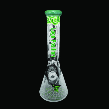 Thiết kế mới, cốc bia 14 inch hookah shisha khô hãng ống thủy tinh hút thuốc với bát và xuống Clear