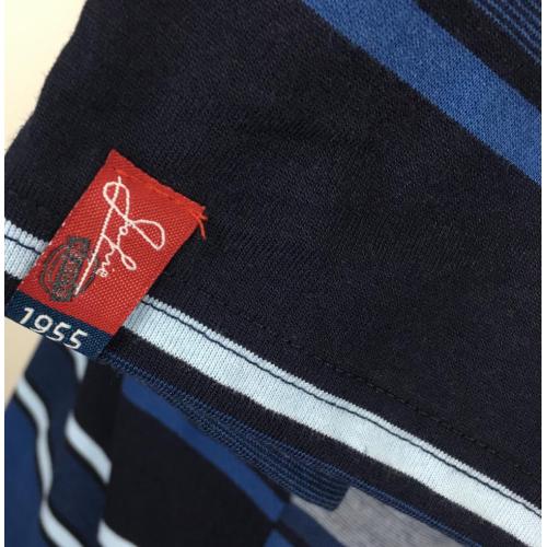 Custom Design Stripes Washed Yarn Dyed Polo T-shirt