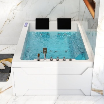 Meiyani Outdoor Hot Tub Spa - Rectangular Two-Person Acrylic Water Massage Bathtub