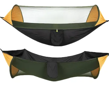 Lightweight Outdoor Hiking Camping Hammock with Mosquito Net and Rain Fly