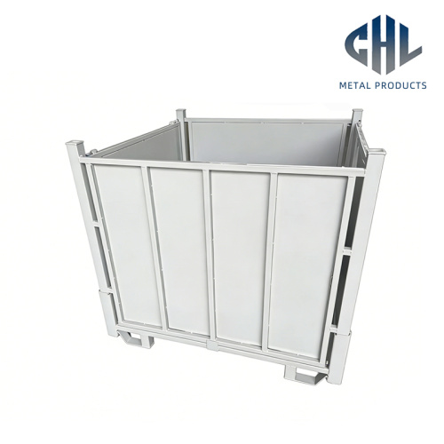 Белый стальной контейнер для хранения