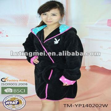 Black coral fleece suit