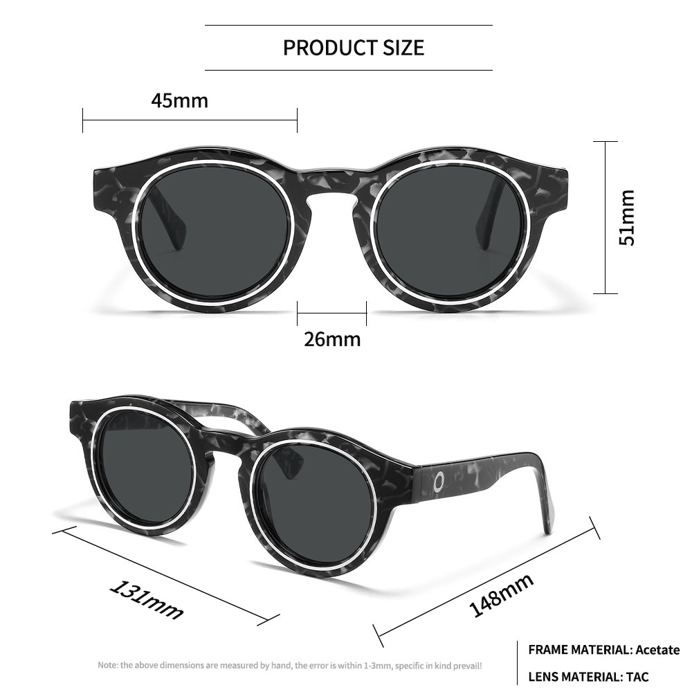 Acetate Frame Sun Glasses