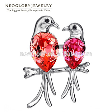 Alibaba Factory Wholesale Neoglory Rhodium Plated Fashion Crystal Jewellery Prom Brooches for Women Made With Swarovski Element