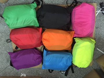 100% high quality nylon outdoor hangout lounger sofa beach bed Inflatable air mattresses