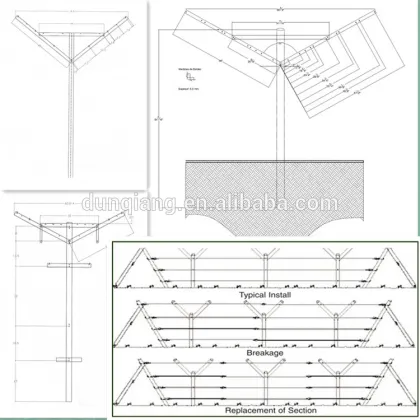 Grape manor 1460mm Length galvanized vineyard gable trellis