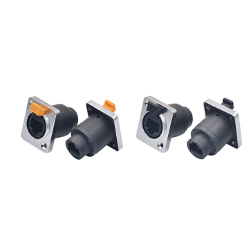 Waterproof RJ45 Panel Mount Socket - Outdoor Wall Connector Female Socket