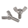 Metric stainless steel wing screws with round nose