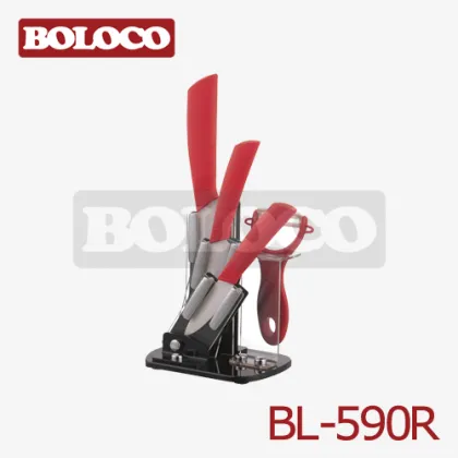 Red Ceramic Kitchen Knives 