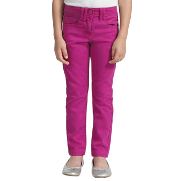 Children Stretchable Cotton Trousers Embroidered Denim Pants