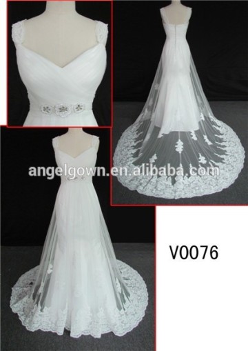 Beauty strap corset mermaid wedding dress of backless maid of honor wedding dress